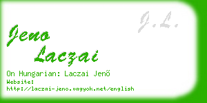 jeno laczai business card
