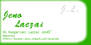 jeno laczai business card